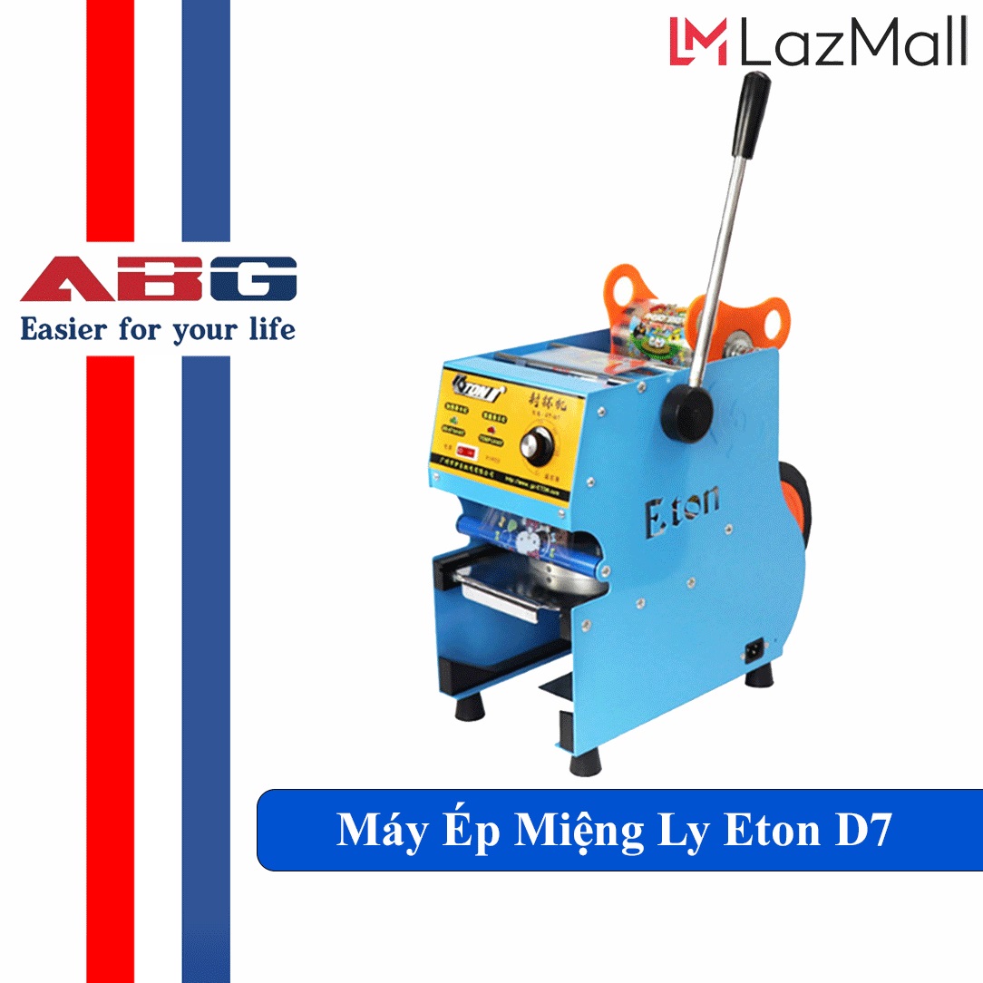 Máy Ép Miệng Ly Nhựa Eton D1/D7, Ép Cốc Trà Sữa Nổi Tiếng Dùng Được Cho Nhiều Loại Cốc Từ 300 Tới 700Ml Tặng Kèm Khuôn Ép Cốc Nhựa Nhỏ