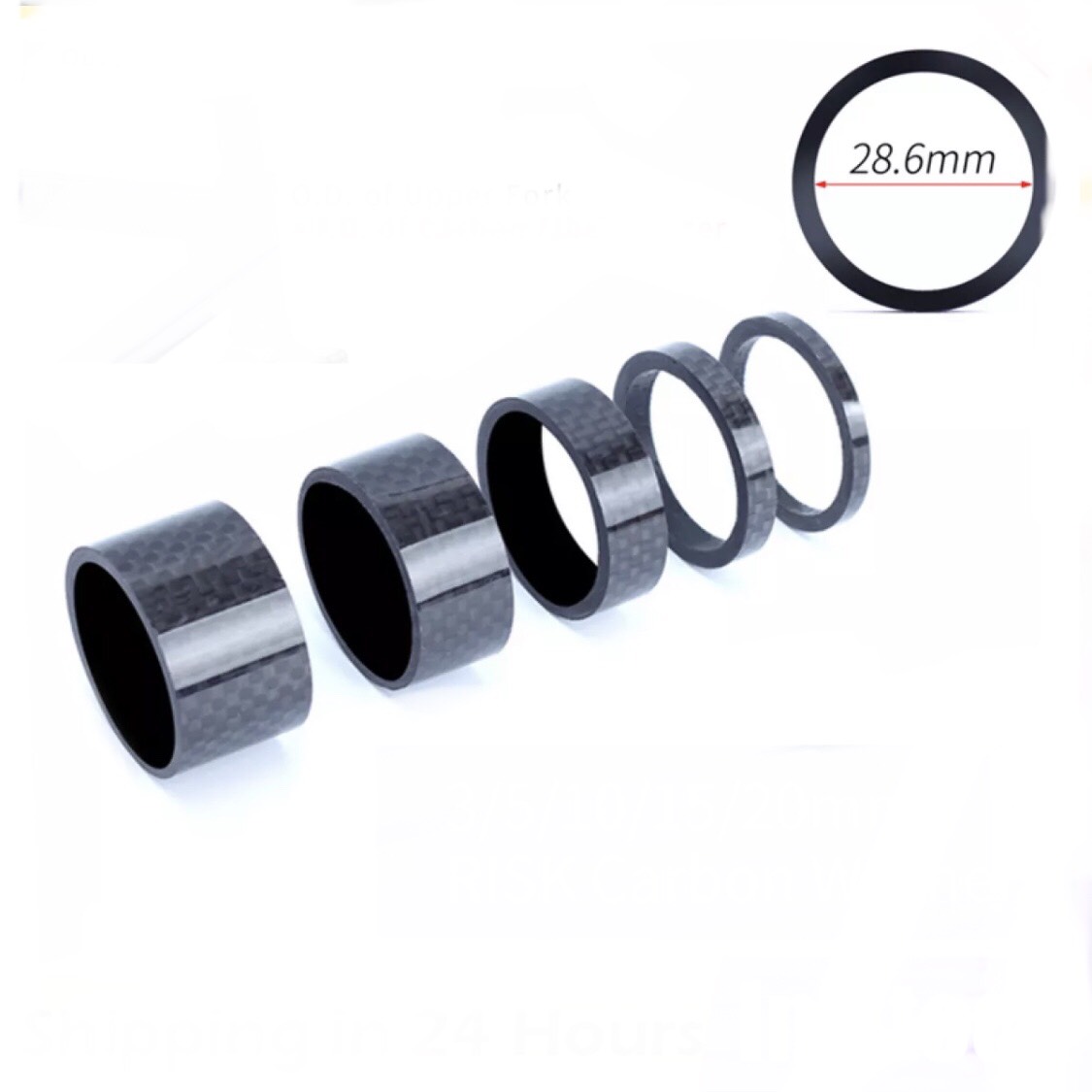 BỘ VÒNG CHÊM CỔ XE ĐẠP CARBON 5 CÁI