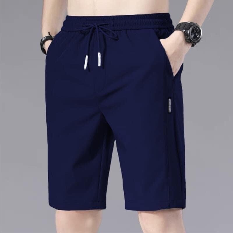 Quần short túi khóa mặc mát vải thun co giãn