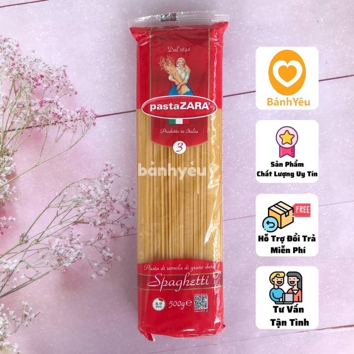 Mì Ý - Mì spaghetti hiệu pastaZARA số 3 500g