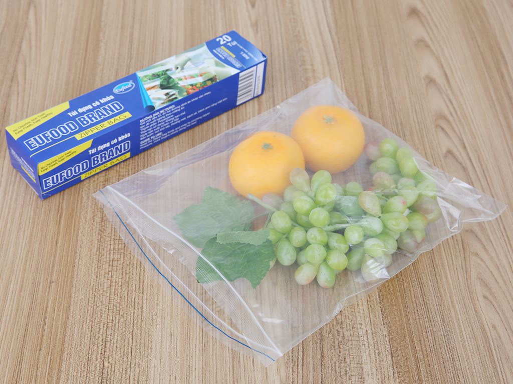 Túi đựng có khoá Zip Eufood size L 26.5 x 31cm (20 túi)