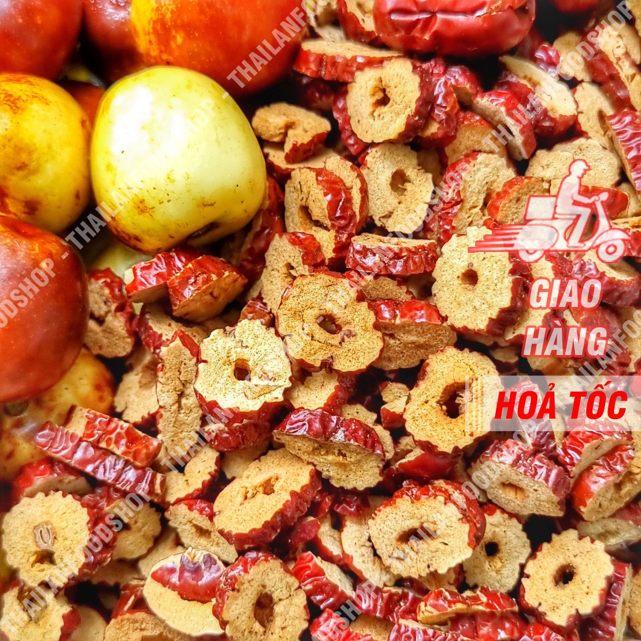 Táo Đỏ Tân Cương Thái Lát Sấy Khô (Táo Lát) Lon-300gram