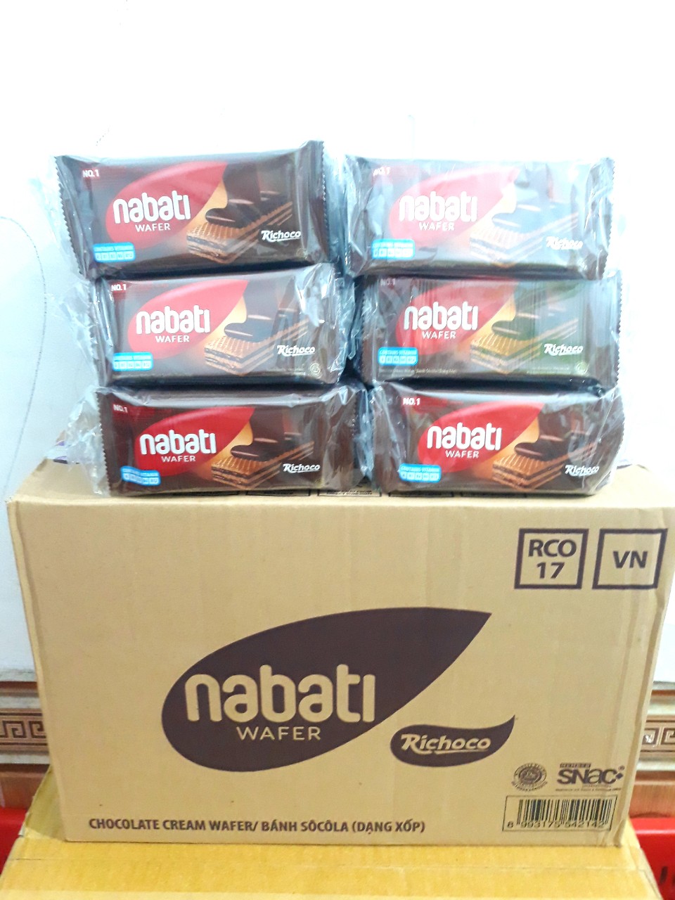 COMBO 60 Cái x 17g Bánh Xốp Nabati Socola