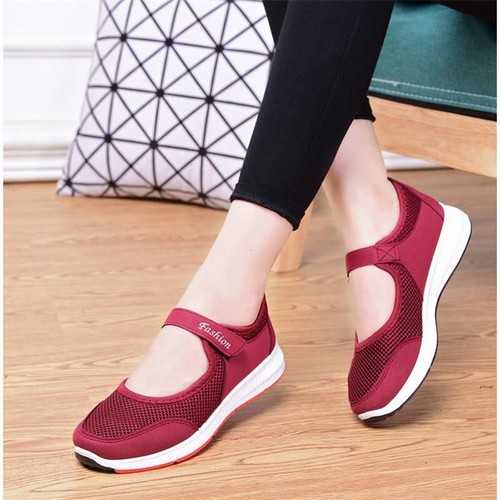 Giày thể thao nữ, Giày nữ chạy bộ thể thao phối lưới trẻ trung năng động