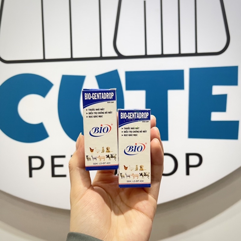 Dung dịch nhỏ mắt chó mèo - bio gentadrop 10ml