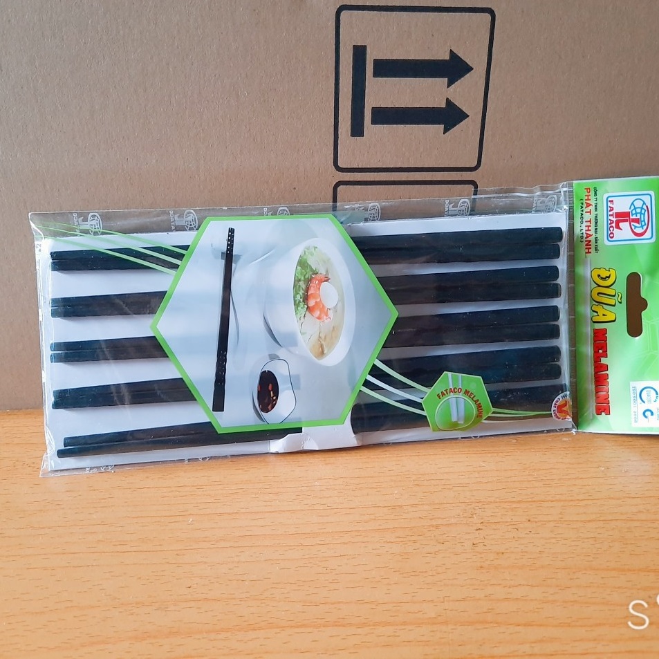 [HCM]Đũa Nhựa ĐenĐũa Melamine Faraco ( Vỉ 10 Đôi)