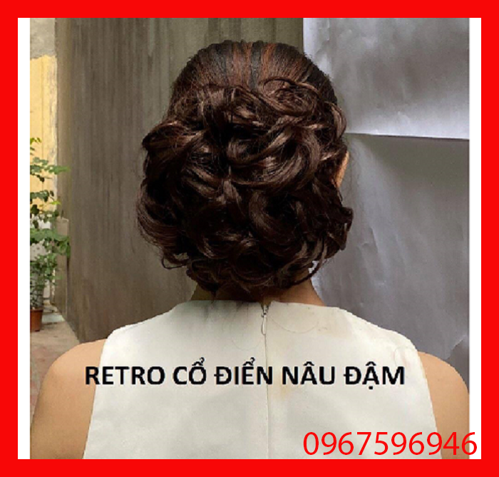 Tóc giả, búi tóc giả trung niên retro cổ điển