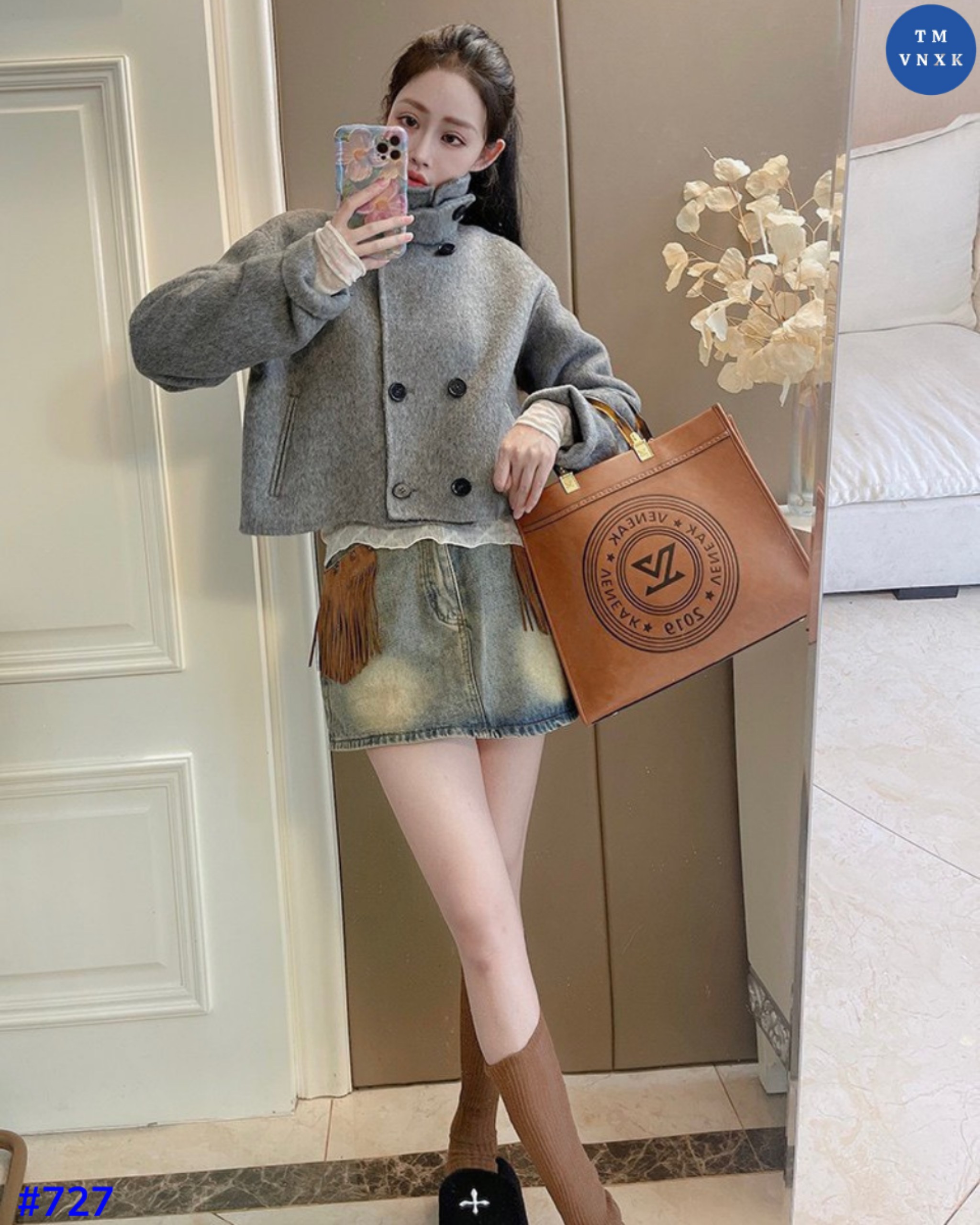 Damaged blazer-Gray