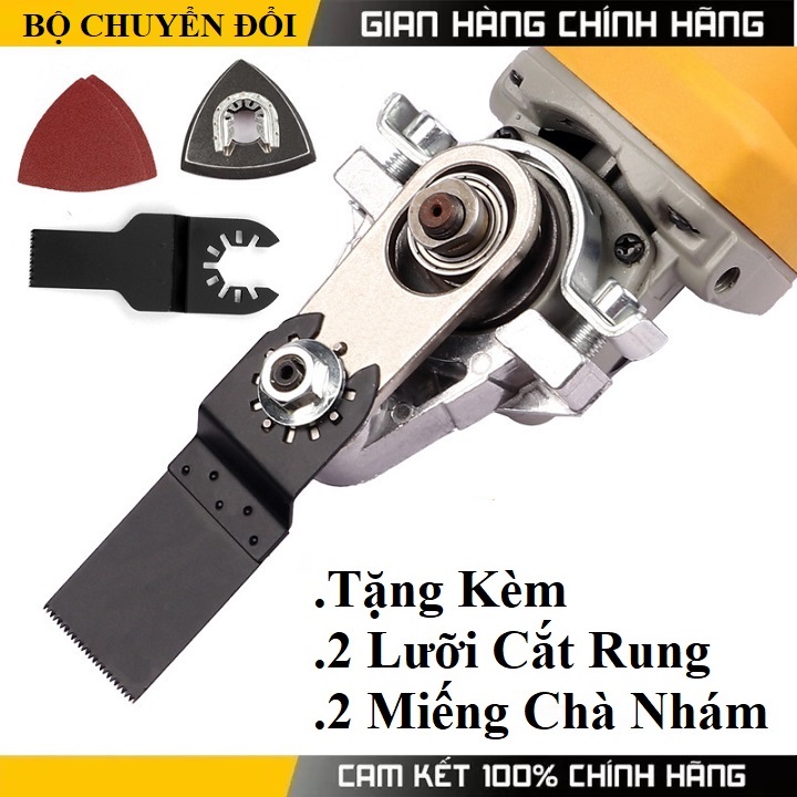 Bộ chuyển đổi máy mài góc trục 10mm thành máy cắt rung đa năng, phụ kiện dành cho máy mài góc