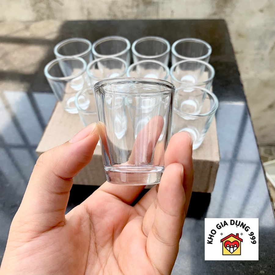 [HỘP 12 LY] LY RƯỢU THỦY TINH, CHÉN UỐNG RƯỢU THỦY TINH