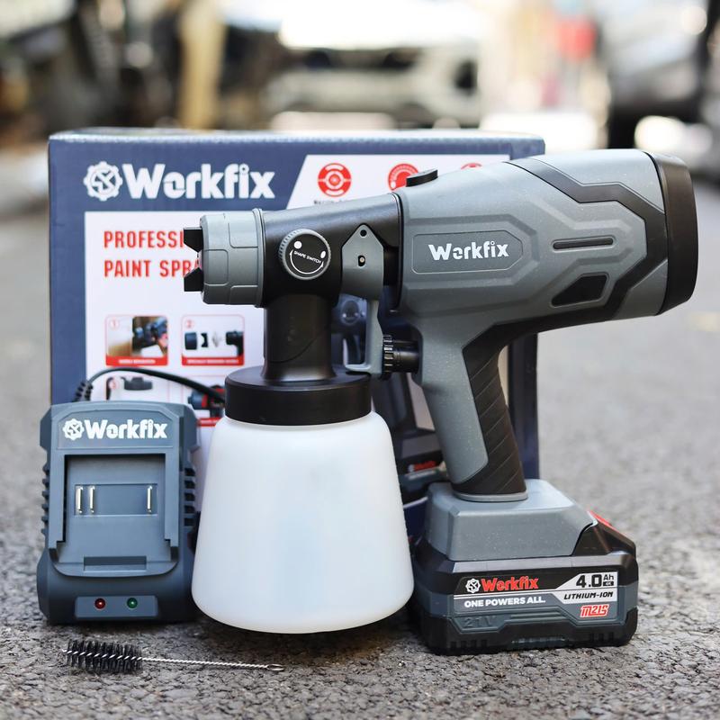 Máy Phun Sơn Pin Workfix WF-SG800ML - 2 Kiểu Phun Linh Hoạt - Pin 10 Cell 21V/4Ah - Bảo Hành Chính Hãng 6 thág