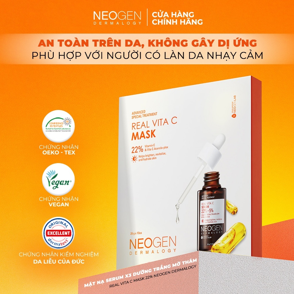 Mặt nạ Neogen Dermalogy Real Vita C Mask 28g/miếng