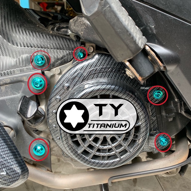 [HCM][VISION] COMBO 6 CON ỐC TITAN GR5 GẮN XE VISION VỊ TRÍ NHƯ HÌNH - CAM KẾT CHUẨN GR5