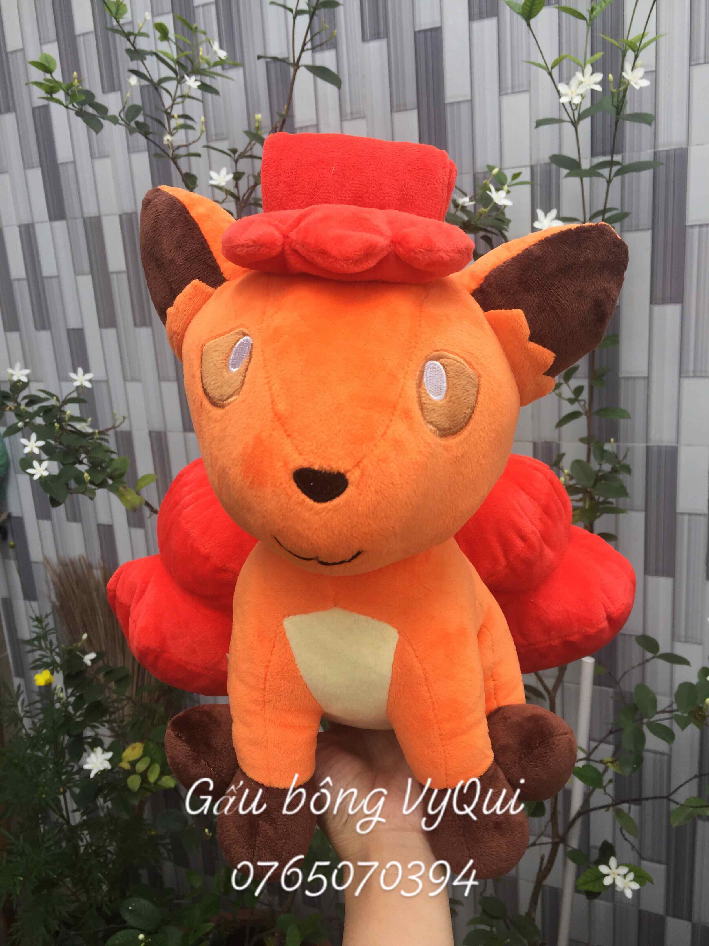 [HCM]Gấu bông Pokemon cáo 6 đuôi Vulpix lửa size to