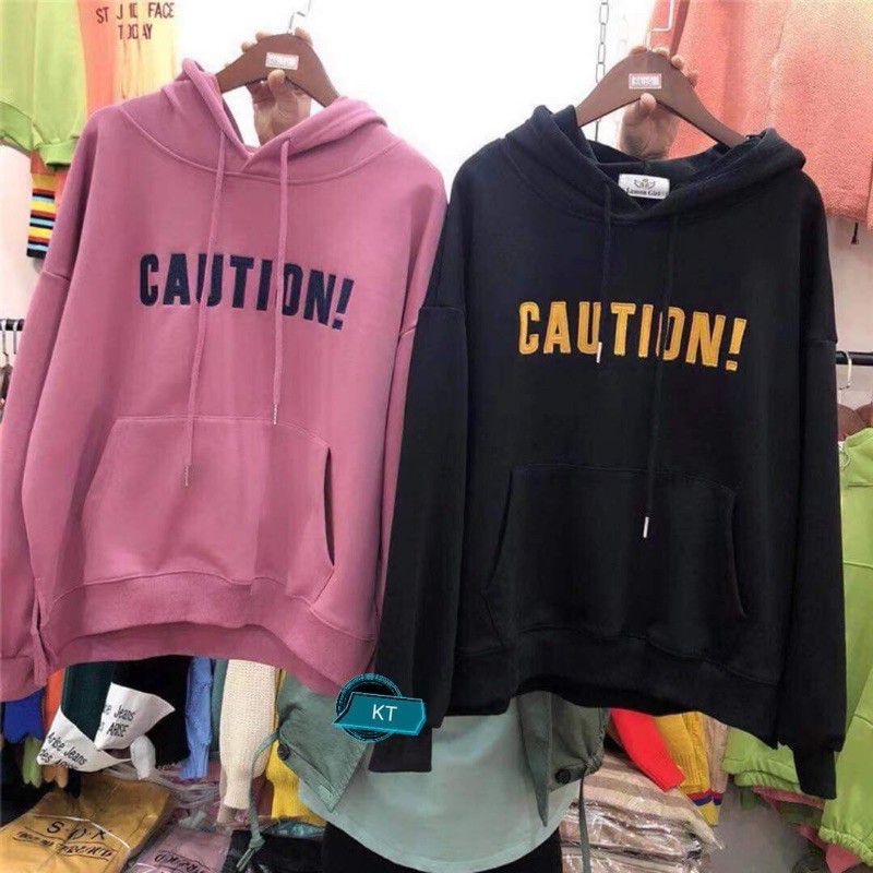 [FREESHIP] Áo hoodie nỉ bông caution! Áo hôdie nỉ mũ túi bụng dáng rộng, cam kết hàng đúng mô tả, chất lượng đảm bảo an toàn đến sức khỏe người sử dụng, đa dạng mẫu mã, màu sắc, kích cỡ