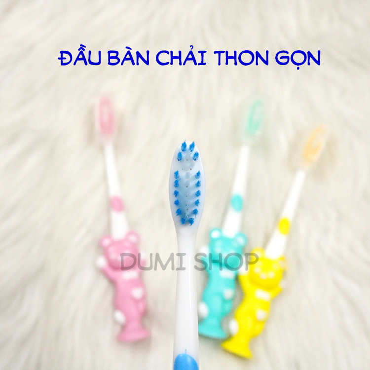 Set 4 Bàn Chải Đánh Răng Hình Gấu Dễ Thương Cho Bé