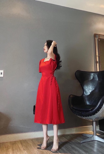 Đầm đan dây eo 8 màu