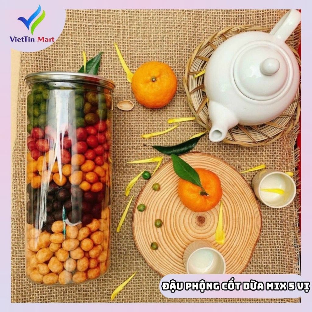 Đậu phộng cốt dừa mix 5 vị thơm ngon - Viettin Mart