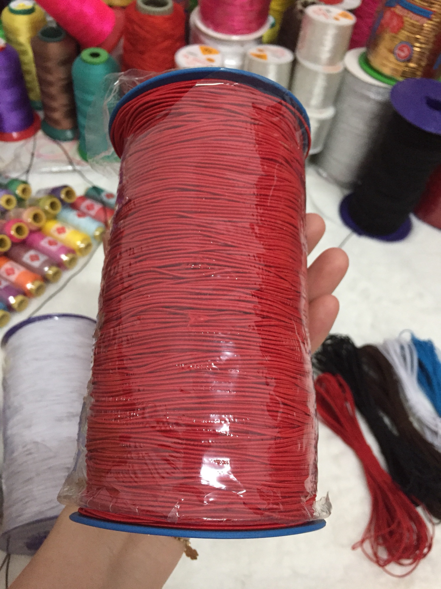 [Hcm]Roll of Elastic Fabric with Round Yarn, Size 1mm, 400m Long