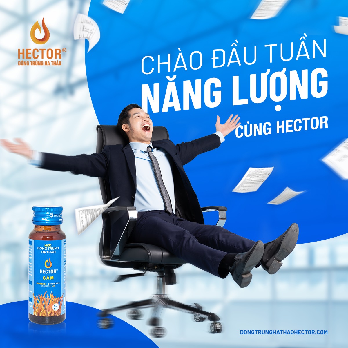 Combo 2 chai nước uống Đông Trùng Hạ Thảo Hector Sâm (50mlx2)