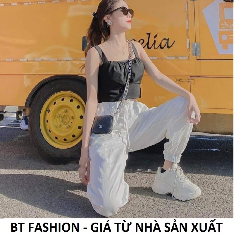 Quần Jogger Nữ Dài Ống Rộng Thể Thao Thời Trang BT Fashion (Trơn Bo) JO011
