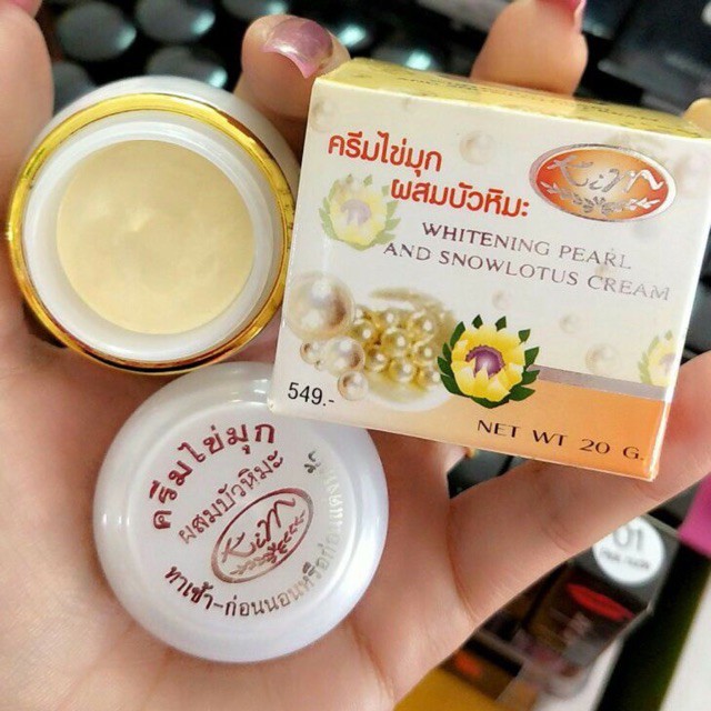 Kem kim trắng whitening pearl & snowlotus cream thái lan 20g