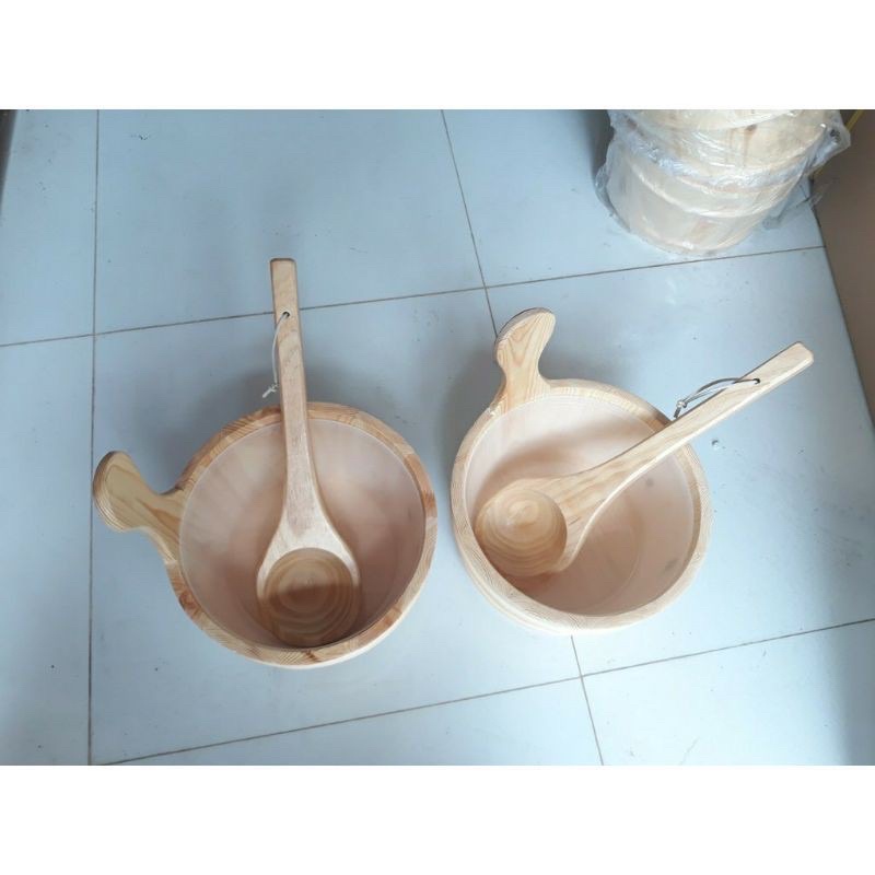 Bộ xô gáo gỗ xông hơi
