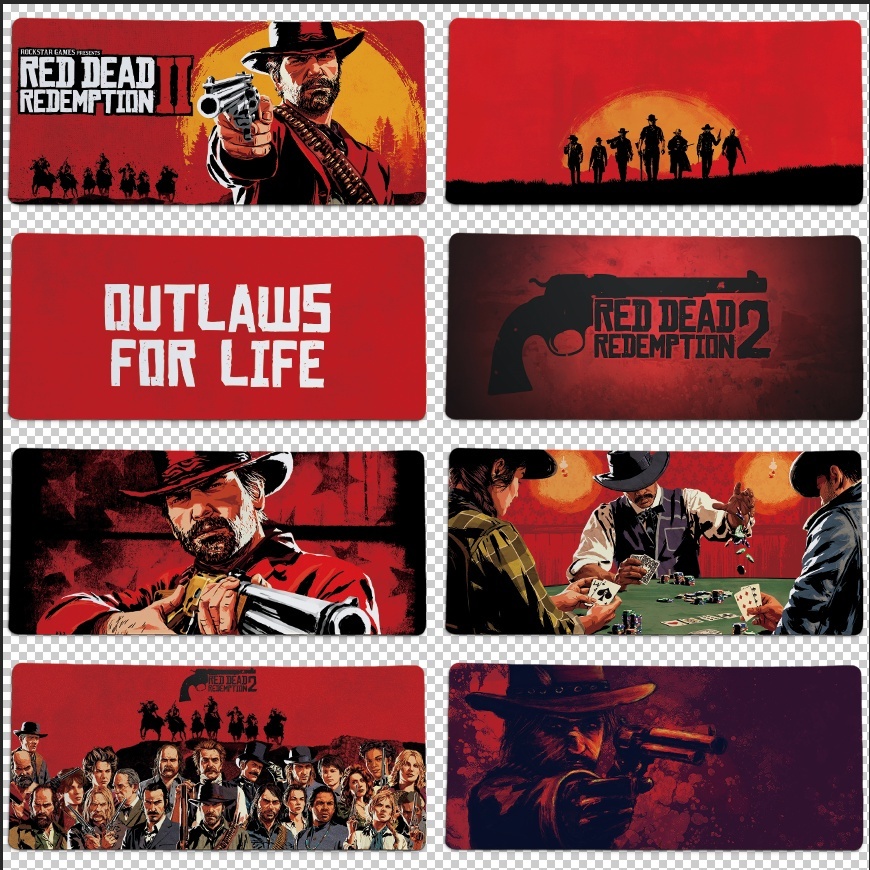 Red Redemption Dead 2 900*400mm Gaming Mouse Pad