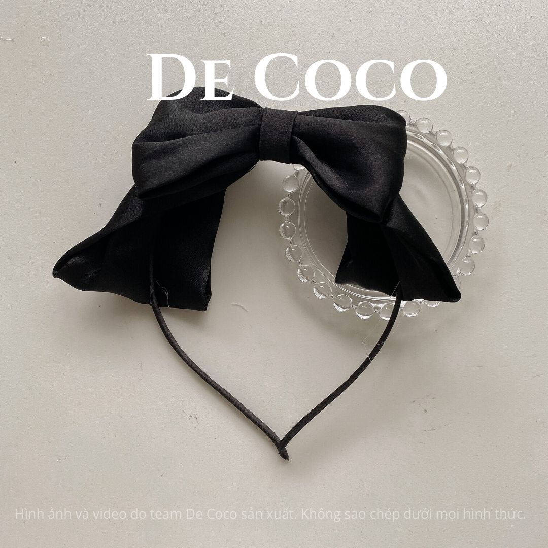 Bờm nơ lụa satin Naomi De Coco decoco.accessories