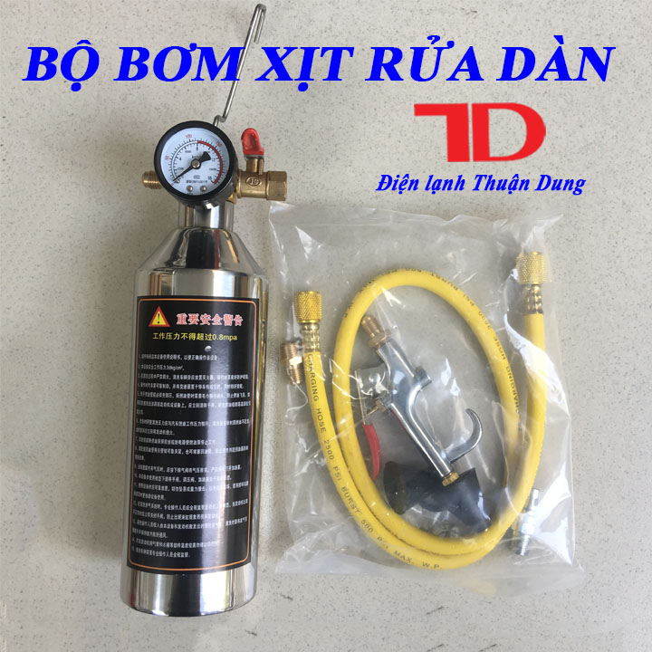 Bộ bơm xịt rửa dàn ô tô, vệ sinh xúc rửa dàn tủ lạnh - Điện Lạnh Thuận Dung