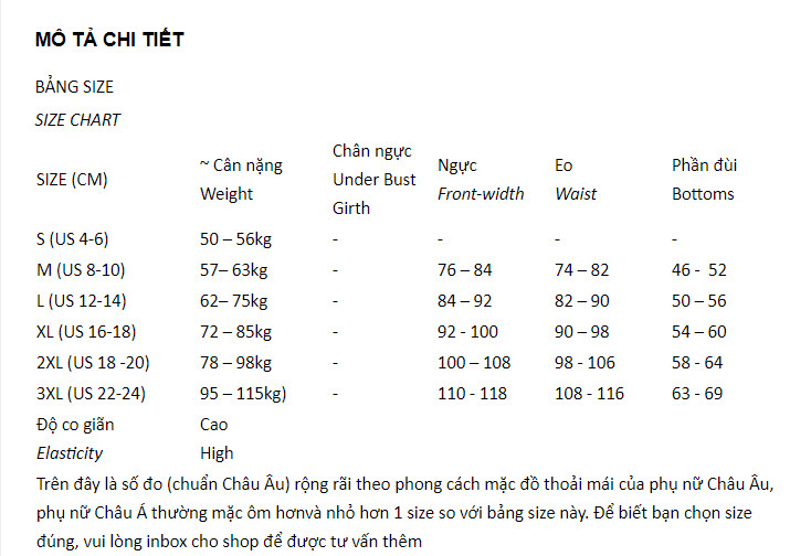 ĐỒ BƠI BIG SIZE 53-120KG (Mã:KS410337-2)