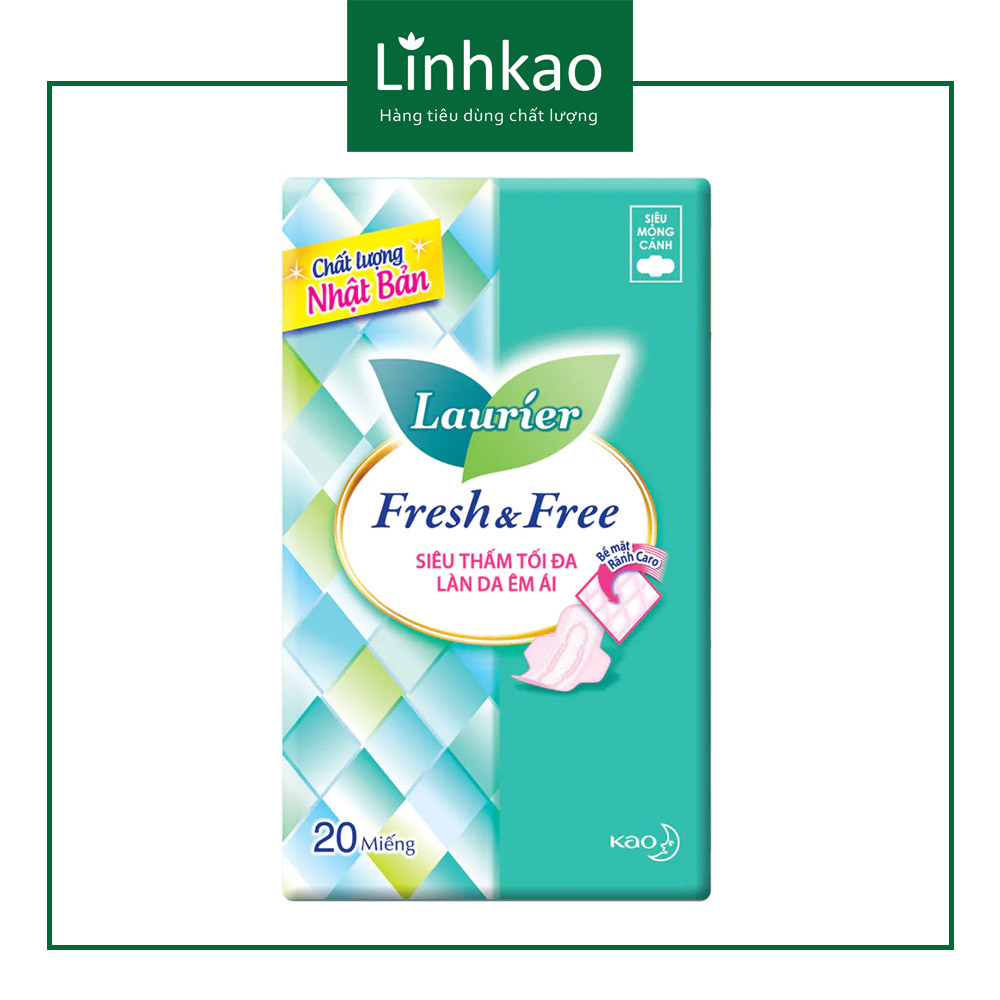 BĂNG VỆ SINH LAURIER SIÊU MỎNG CÁNH/ KHÔNG CÁNH