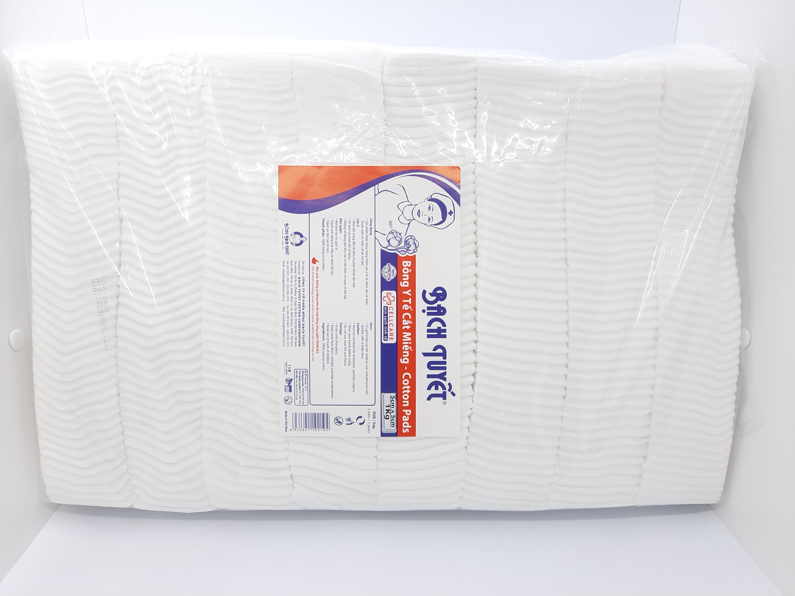 [HCM]BÔNG CẮT 5x5CM - 1KG BÔNG BẠCH TUYẾT