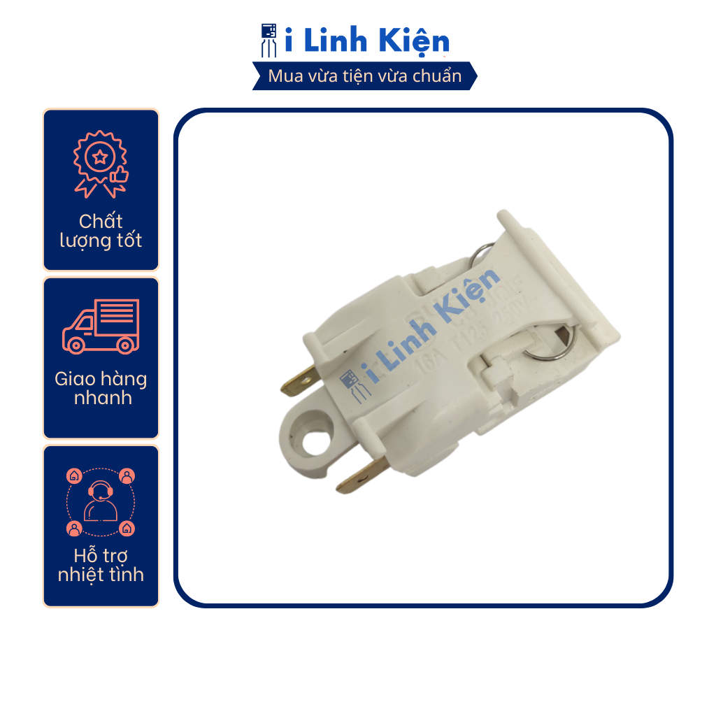 Công tắc ấm siêu tốc trắng loại tốt chịu nhiệt 16A 250V chất lượng cao.