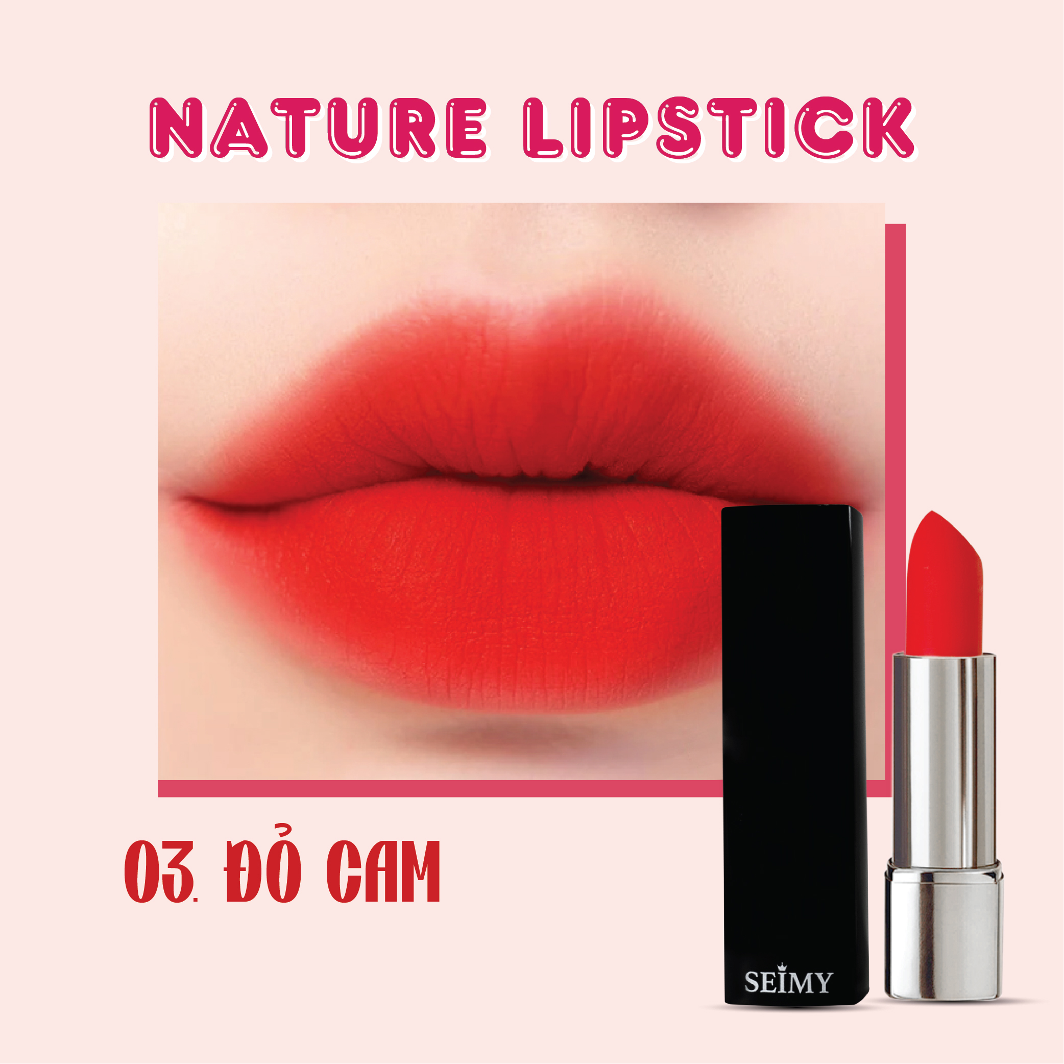 Son thỏi lì Seimy - Nature Lipstick 3,5g