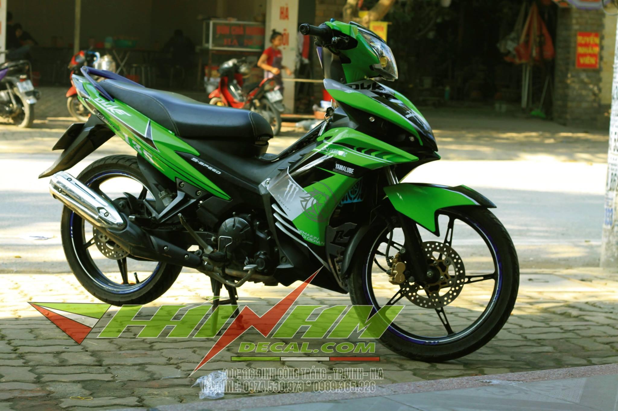 Tem Trùm Exciter 135 Xanh Lục Trắng