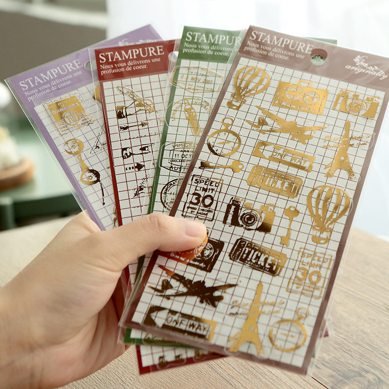 Hình dán trang trí Sticker Gold printing Stampure hoặc Mindwave