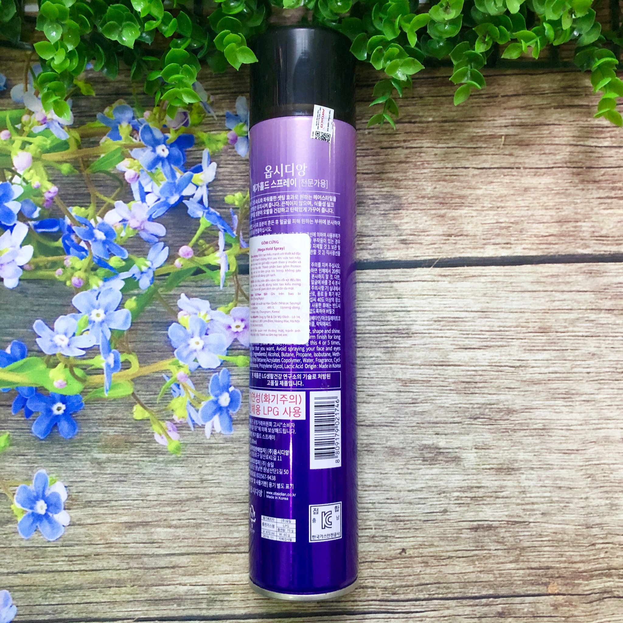 [HCM]Gôm xịt tóc Obsidian Mega Hold Spray 300ml
