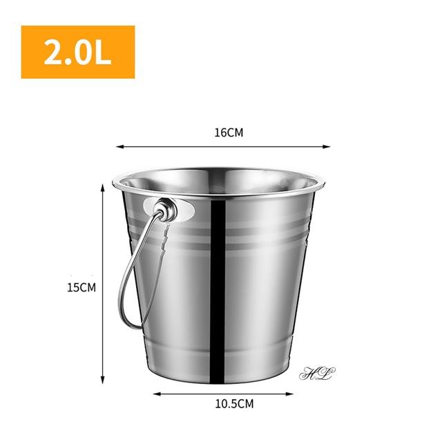 Xô đá  Inox 1.5L - 2L - 2.5L Inox304 Decor | XÔ ĐÁ INOX CÓ QUAI