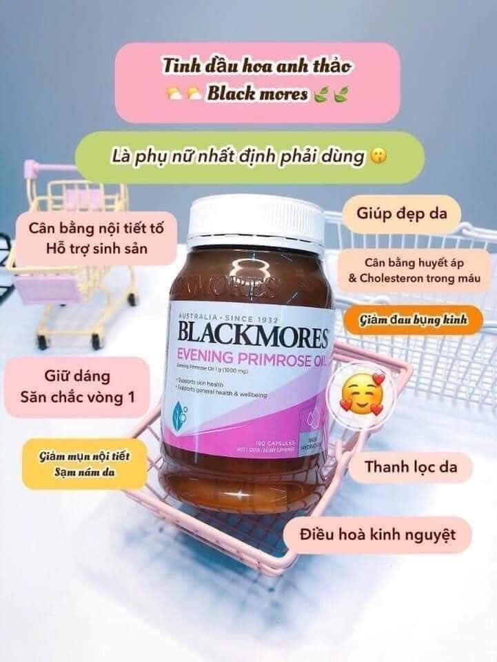 Tinh dầu hoa anh thảo Blackmores 190 viên của ÚC - Điều hòa nội tiết tố nữ