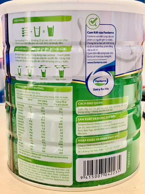 Sữa bột Anlene gold Movepro Hương Vani lon 800g ( trên 40 tuổi)