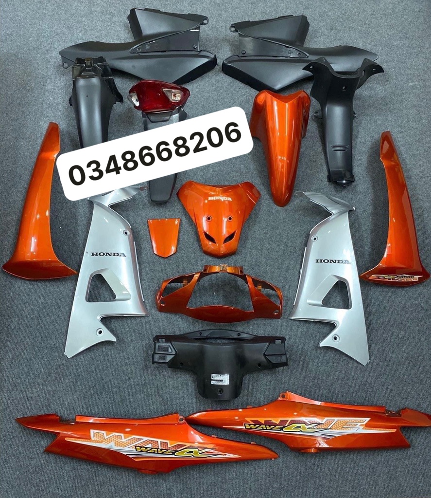 BỘ VỎ NHỰA Wave Alpha 100 - Wave 50cc - Wave Rs ( kèm tem ) MÀU ĐỘ