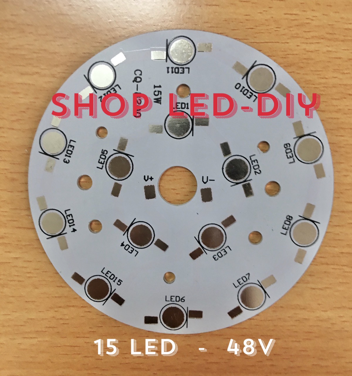 Đế tản nhiệt mạch tròn hàn led PCB 12LED, 15LED