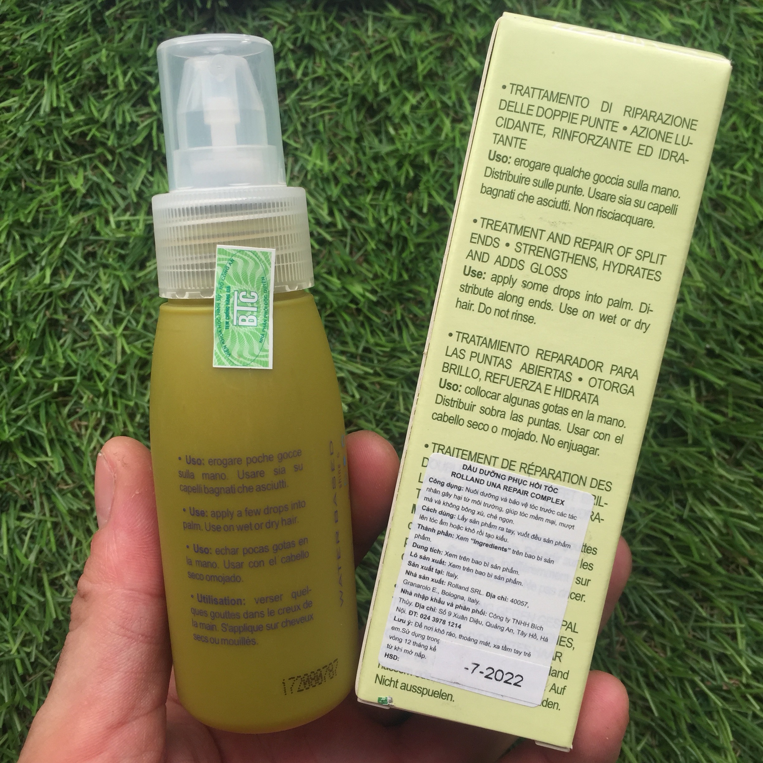 [HCM]Tinh chất siêu mượt phục hồi tóc Rolland Una Repair Complex 60ml