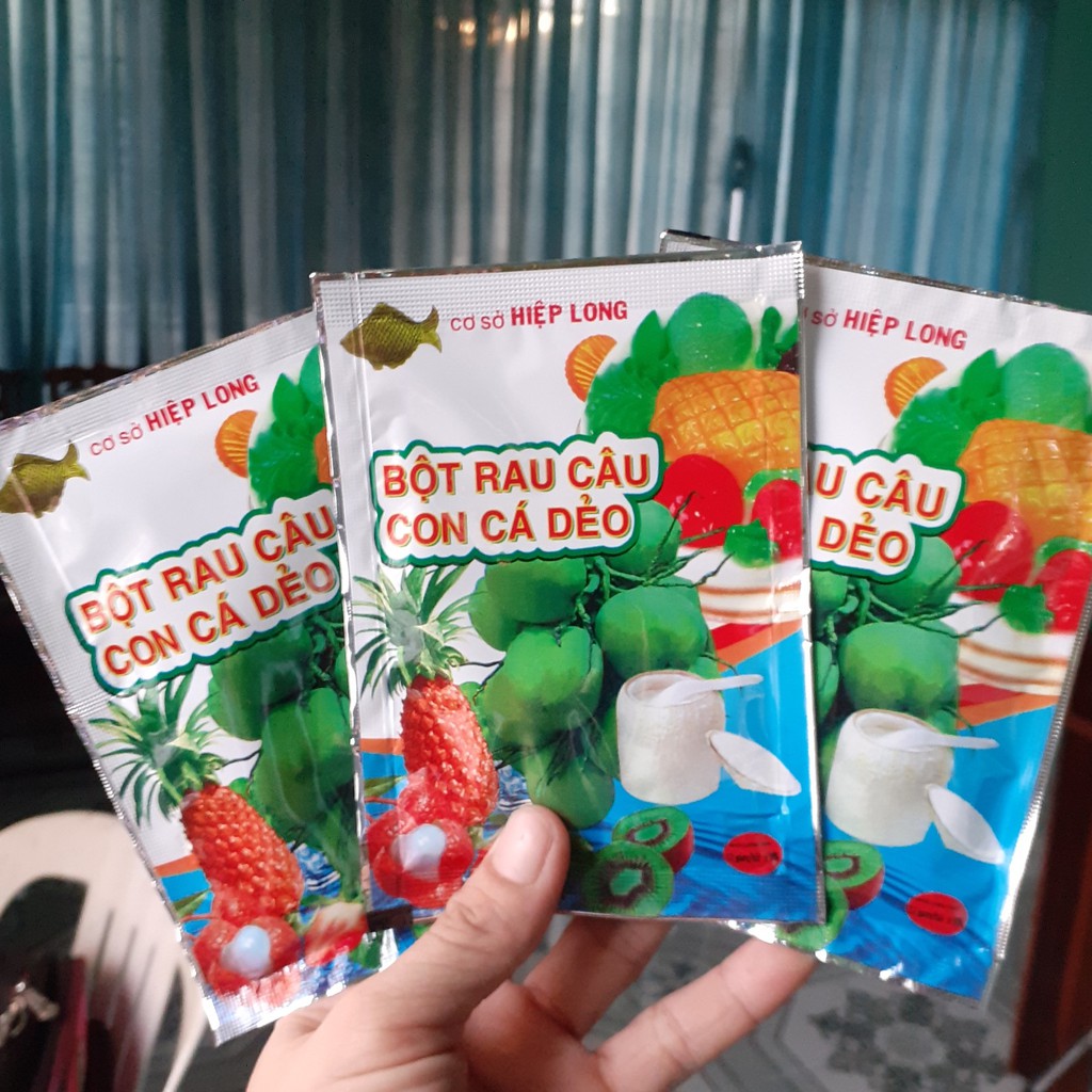 Thạch rau câu con cá dẻo Hiệp Long (hộp 12 gói)
