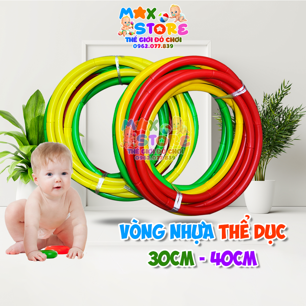 Combo vòng thể dục nhựa đường kính 40cm cho bé mầm non