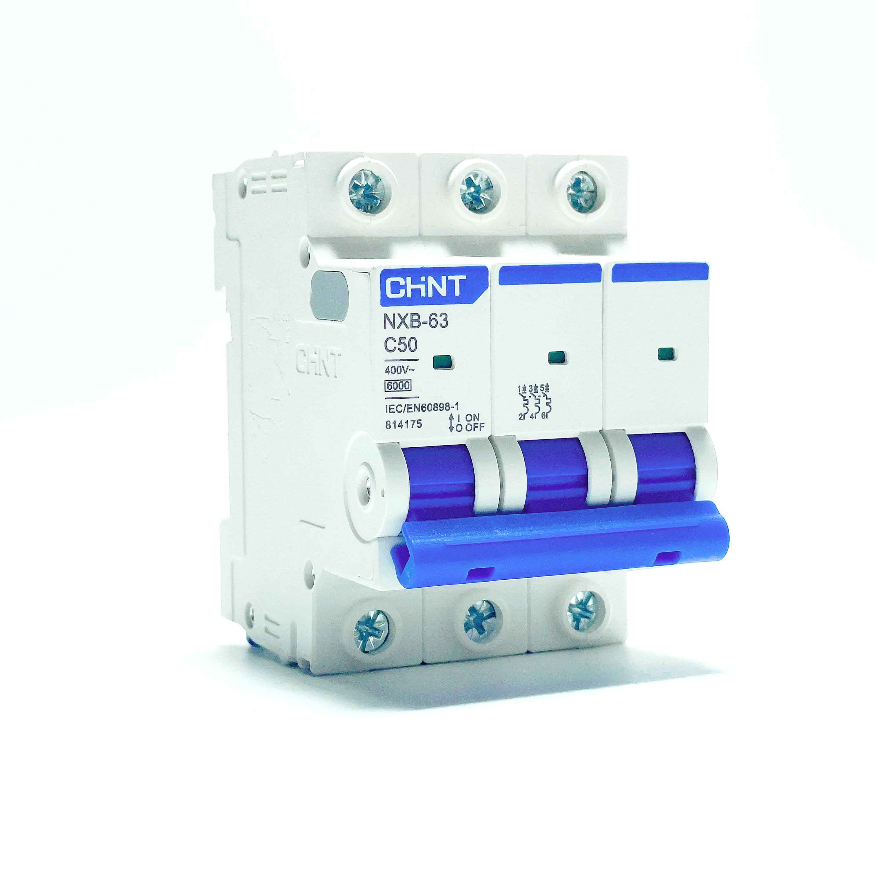 Aptomat MCB 3 Pha NXB-63 Chint 6A~63A Dòng Cắt 6kA (Hàng chính hãng)