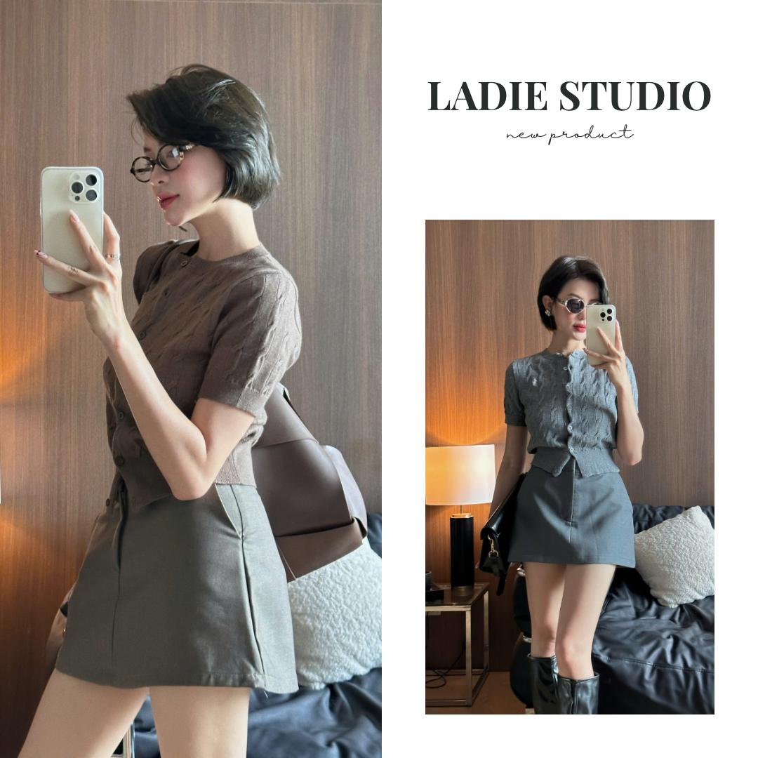 Chân váy Basic Skirt dáng ngắn chất Rasberry dày dặn, CV07, Ladie Studio