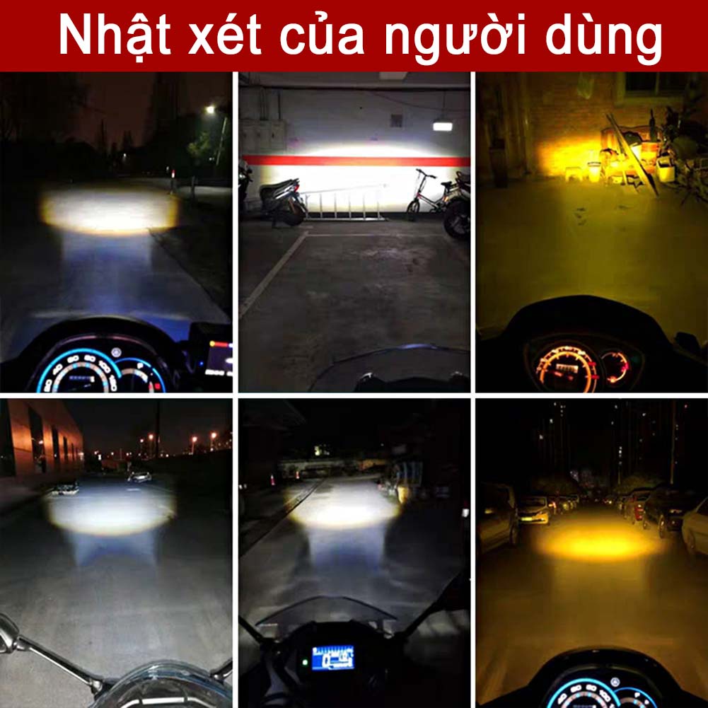Đèn pha siêu sáng H4 LED, đèn pha/ cốt cho xe máy