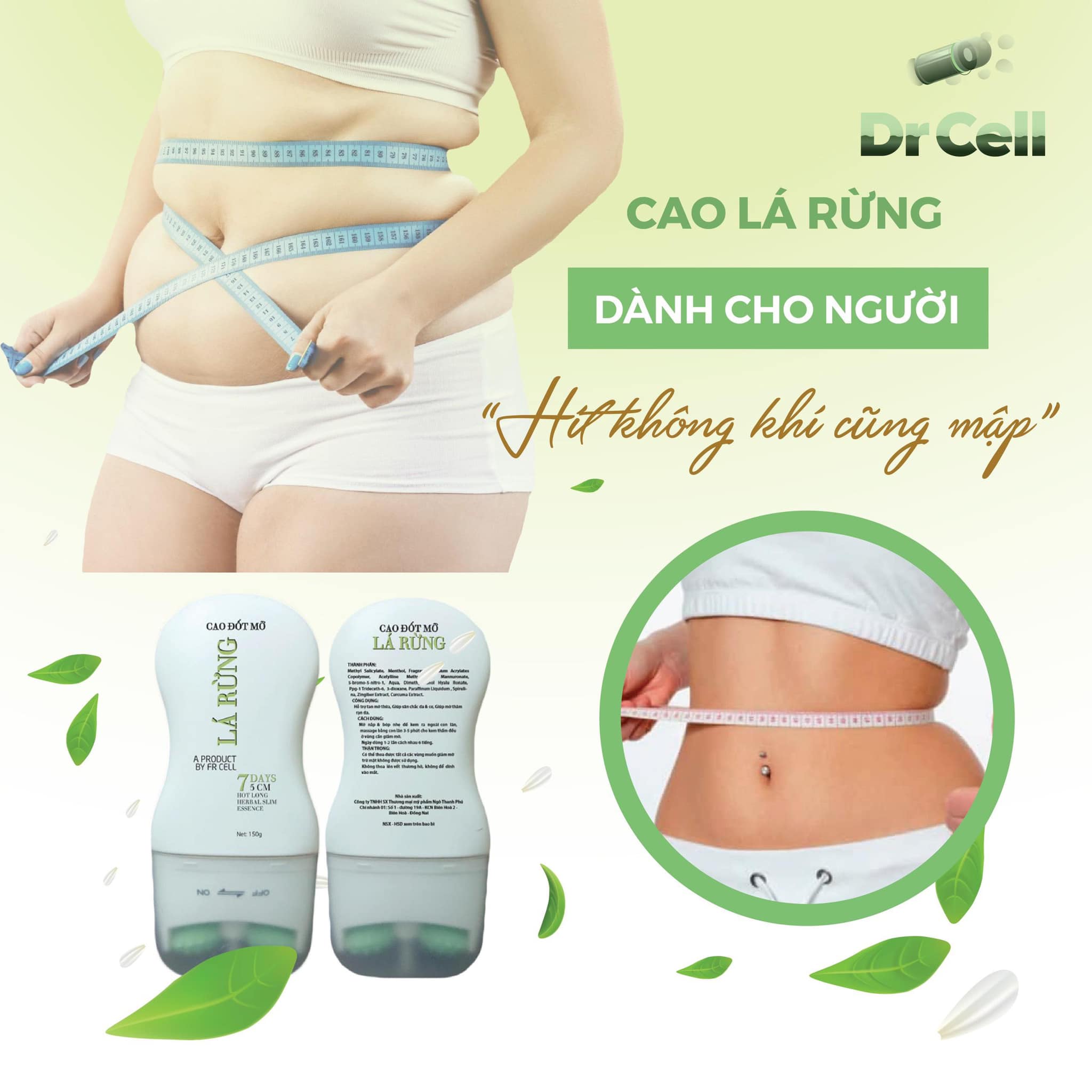 Gel Tan Mỡ bụng (Cao lá rừng Dr Cell)